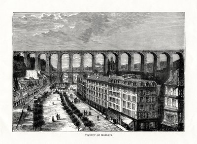 Das Viadukt von Morlaix, Frankreich, 1879 von Unbekannt