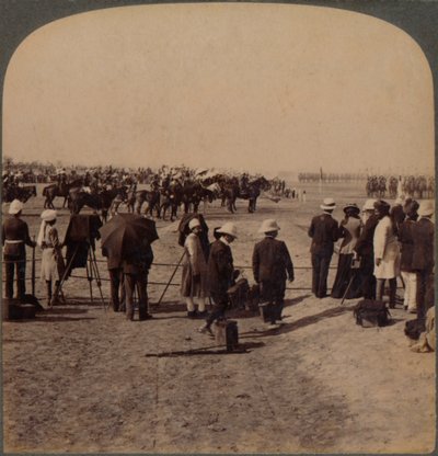 Der Vizekönig Lord Curzon und Lord Kitchener bei der großen Durbar-Überprüfung, Delhi, Indien, 1903 von Unbekannt