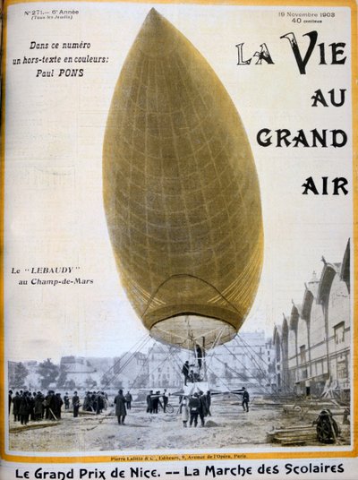Das Luftschiff von Pierre und Paul Lebaudy, Frankreich, 1903 von Unbekannt