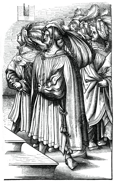 Die Erzherzöge und hohen Barone Deutschlands bei der Krönung von Kaiser Maximilian, 16. Jahrhundert von Unbekannt