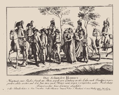 Die Verhaftung von Schinderhannes, 1802 von Unbekannt