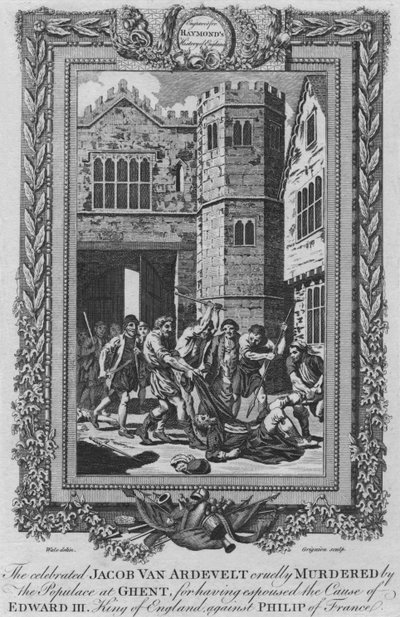Der berühmte Jacob Van Artevelde, grausam ermordet vom Volk in Gent, ca. 1787 von Unbekannt