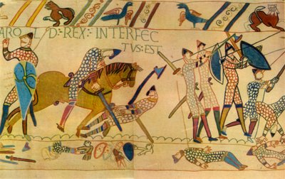 Der Tod von Harold in der Schlacht von Hastings, 1066 von Unbekannt