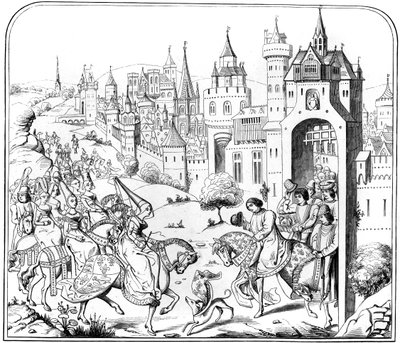 Der Einzug von Königin Isabel in Paris, 15. Jahrhundert, 1849 von Unbekannt