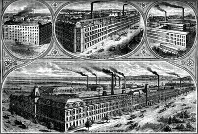 Die Fabriken der Singer Manufacturing Company, ca. 1880 von Unbekannt