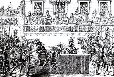 Die tödliche Verwundung von König Heinrich II. von Frankreich von Unbekannt