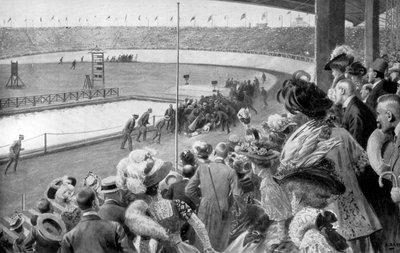 Das Ziel des Marathons, Olympische Spiele, London, 1908 von Unbekannt