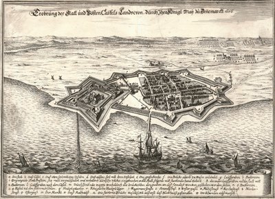 Die Befestigungen von Landskrona, Schweden, von den Dänen im Skåne-Krieg erobert von Unbekannt