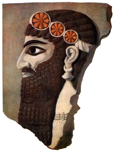 Der Kopf eines assyrischen Priesters oder geflügelten Gottes, 1933-1934 von Unbekannt