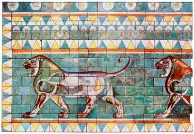 Das Löwenfries aus dem Winterpalast von König Darius in Susa, Iran, 1933-1934 von Unbekannt