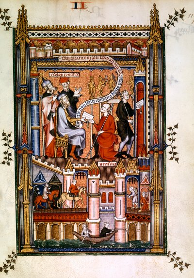 Die heidnischen Priester von Paris senden ihre Botschaft nach Rom, 1317 von Unbekannt