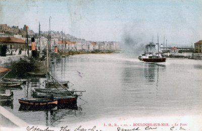 Der Hafen von Boulogne, Frankreich, 1904 von Unbekannt