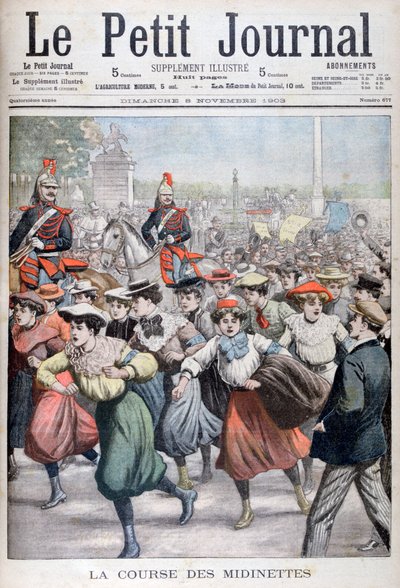 Das Rennen der Midinette, 1903 von Unbekannt