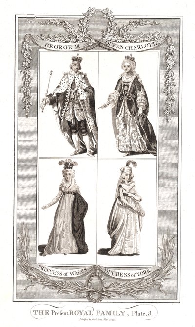 Die damalige königliche Familie, veröffentlicht am 9. Mai 1795 von Alexander Hogg von Unbekannt