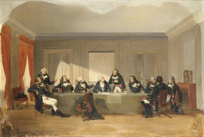 Der Kriegsrat in Courtrai am 26. Juni 1792 von Unbekannt