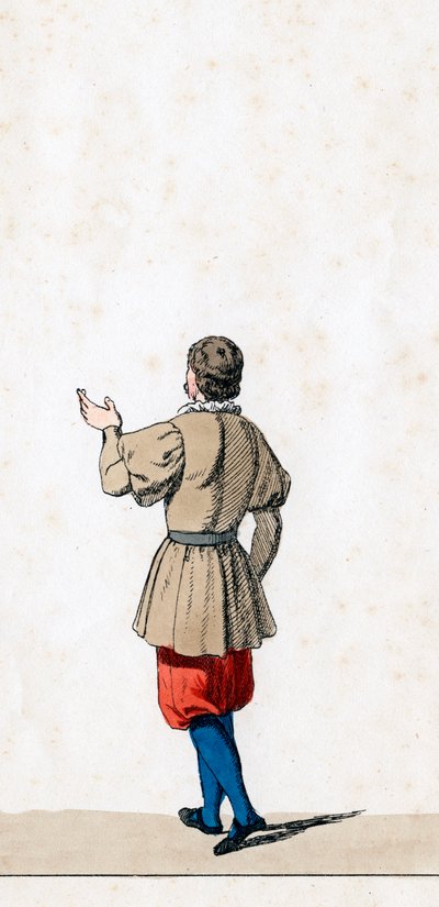 Theaterkostümentwurf für Shakespeares Stück, Heinrich VIII., 19. Jahrhundert von Unbekannt