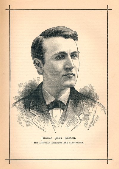 Thomas Alva Edison, amerikanischer Erfinder, 1893 von Unbekannt