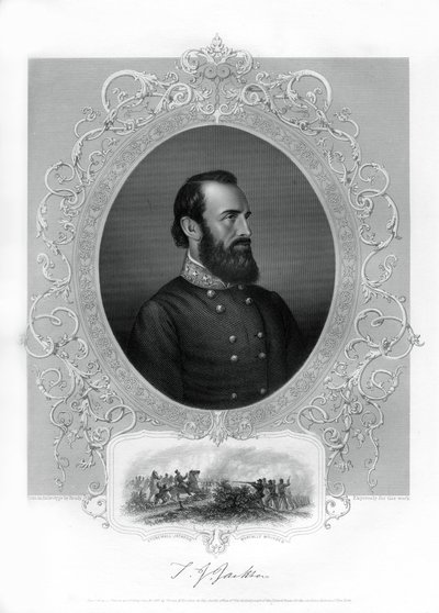 Thomas Jonathan Stonewall Jackson, konföderierter General während des Amerikanischen Bürgerkriegs, 1862-1867 von Unbekannt