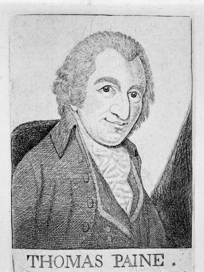 Thomas Paine, in England geborener amerikanischer Revolutionär, Schriftsteller und Philosoph, ca. 1790 von Unbekannt