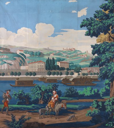 Drei verbundene Tafeln: Die Ansichten von Lyon, Frankreich, Erstausgabe von Unbekannt