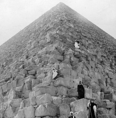 Touristenecke, die Große Pyramide von Gizeh, Ägypten, 20. Jahrhundert von Unbekannt