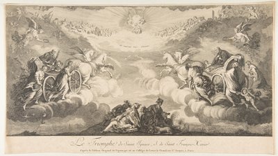 Triumph des Heiligen Ignatius und des Heiligen Franz Xaver, 17. Jahrhundert von Unbekannt