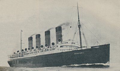 Triumphierend seit zwanzig Jahren. Die Mauretania, gebaut 1907, um 1927, 1936 von Unbekannt