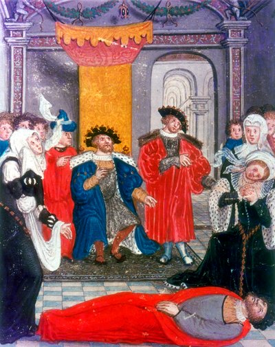 Trojanischer Krieg: König Priamos von Troja trauert um den Leichnam seines Sohnes Hektor von Unbekannt