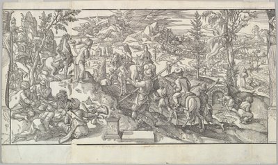 Türkische Soldaten bei der Rast aus dem Fries Ces Moeurs et fachons de faire de Turcz Customs..., 1553 von Unbekannt
