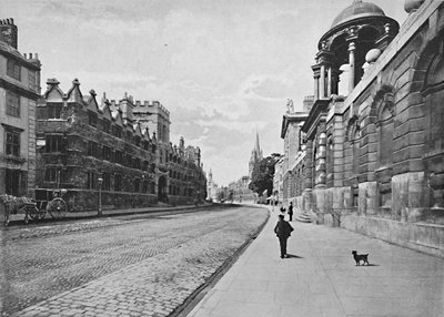 University College von der High Street, Oxford, um 1896 von Unbekannt