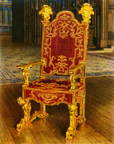 Venezianischer Staatsarmstuhl, Spätes 17. Jahrhundert, 1938 von Unbekannt
