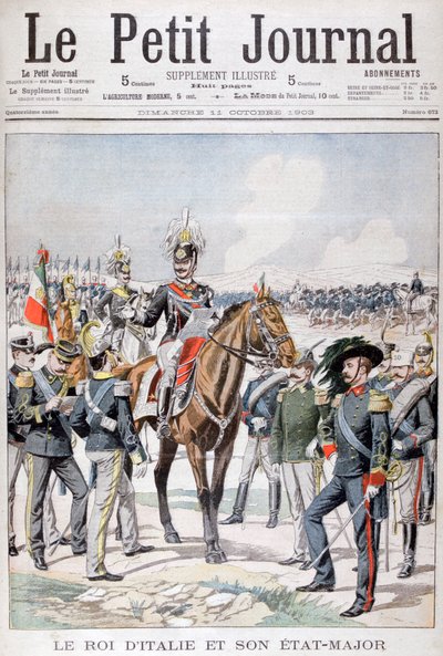 Viktor Emanuel III., König von Italien und sein Generalstab, 1903 von Unbekannt