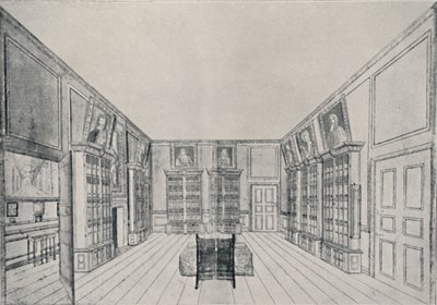 Blick nach innen auf Samuel Pepys Bibliothek im York Building, 1928 von Unbekannt