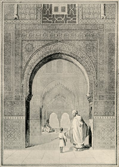 Blick in die Halle der zwei Schwestern, 19. Jahrhundert, 1907 von Unbekannt