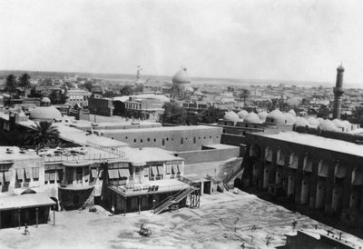 Blick auf Bagdad von einem Blockturm, 31. britisches Feldlazarett, Mesopotamien, Erster Weltkrieg, 1918 von Unbekannt