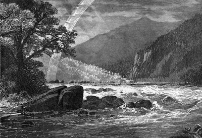Blick auf die Balkonfälle, James River, Virginia, USA, 1877 von Unbekannt