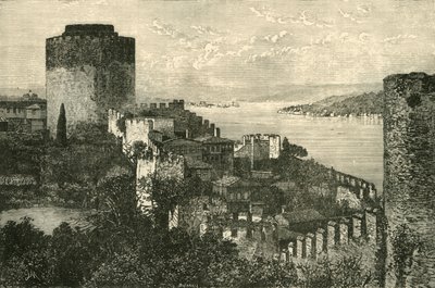 Blick auf den Bosporus: Die Burg von Europa, 1890 von Unbekannt