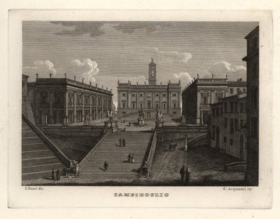 Blick auf den Kapitolinischen Hügel, Rom, mit dem Palazzo Senatorio von Unbekannt