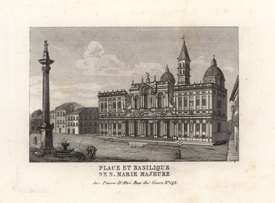 Blick auf die Piazza e Basilica di Santa Maria Maggiore, Rom von Unbekannt