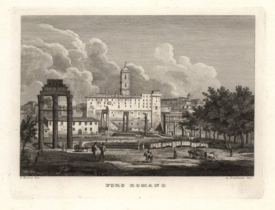 Ansicht der Ruinen des Römischen Forums, Foro Romano von Unbekannt