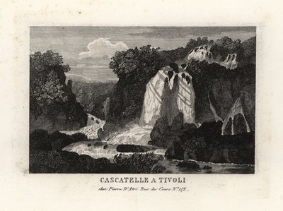 Ansicht der Wasserfälle von Tivoli, Italien von Unbekannt