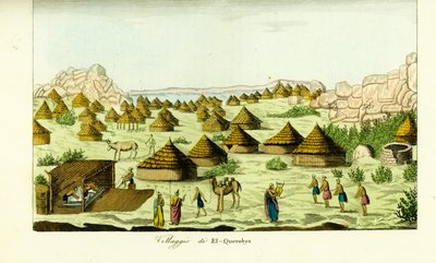 Dorf El Querebya (El Querebyn) unter dem Funj-Königreich von Sennar, Sudan von Unbekannt