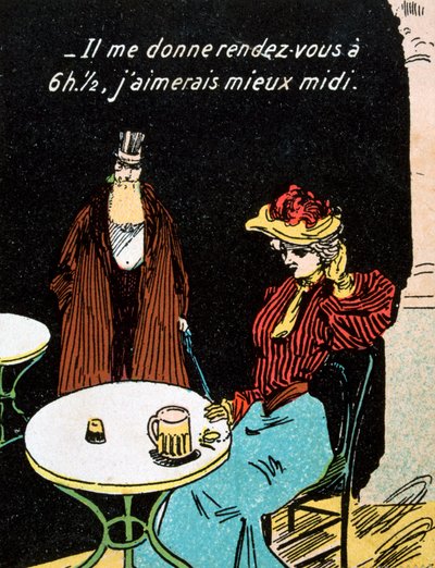 Vintage französische Postkarte, ca. 1900 von Unbekannt