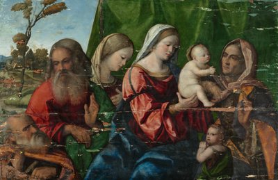 Jungfrau und Kind mit Heiligen, um 1510 von Unbekannt