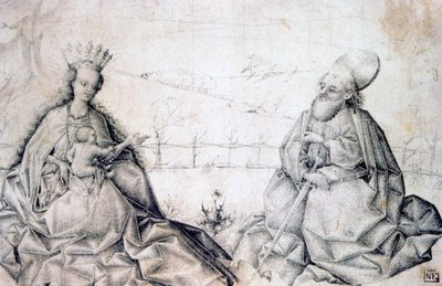 Jungfrau und Kind mit St. Paul, um 1450 von Unbekannt