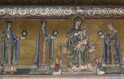 Mosaik der Jungfrau und des Kindes in der Kirche Santa Maria in Trastevere, Rom, Italien von Unbekannt
