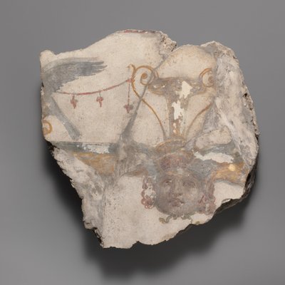 Wandmalereifragment mit Gorgonenmaske, ca. 14-68 n. Chr. von Unbekannt