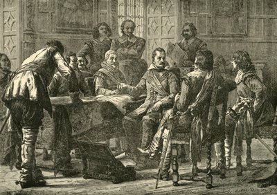 Wallenstein und Tilly halten Kriegsrat, 1626, 1890 von Unbekannt