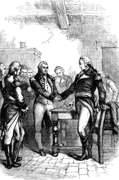 Washington verabschiedet sich von seinen alten Kameraden, 1783 von Unbekannt