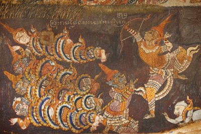 Wat Bo, Siem Reap. Wandmalerei des Ramayana von Unbekannt